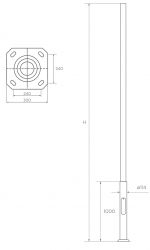 ELSV02 - Cột đèn chiếu sáng sân vườn hiện đại