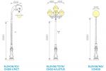ELSV06 - Cột đèn chiếu sáng sân vườn cổ điển