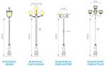ELSV07 - Cột đèn chiếu sáng sân vườn cổ điển