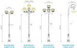 ELSV08 - Cột đèn chiếu sáng sân vườn cổ điển