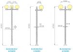 ELSV09 - Cột đèn chiếu sáng sân vườn cổ điển
